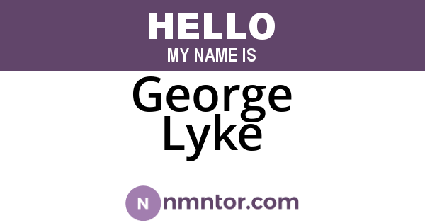 George Lyke