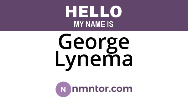 George Lynema