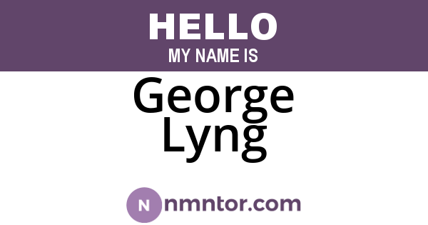 George Lyng
