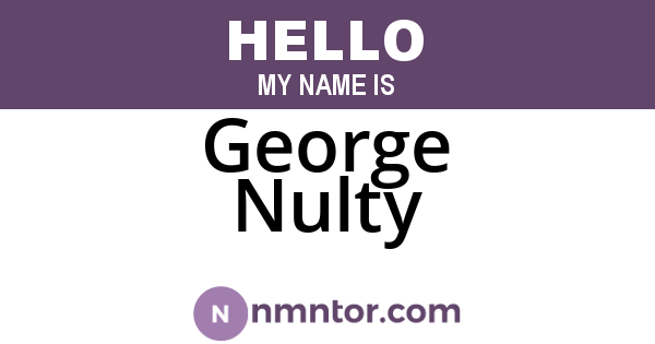 George Nulty