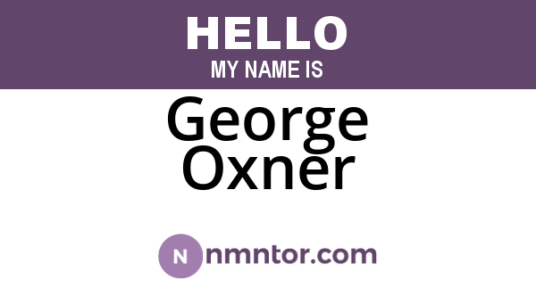 George Oxner