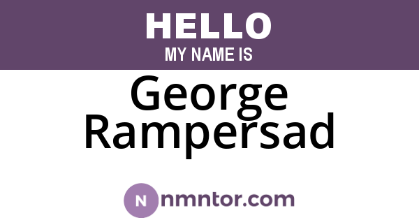 George Rampersad