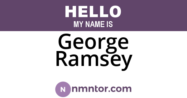George Ramsey