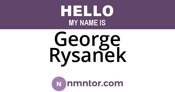 George Rysanek