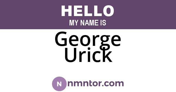 George Urick