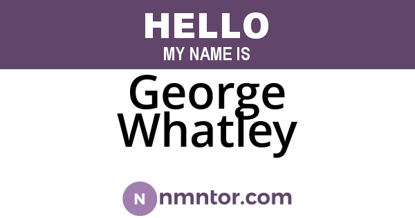 George Whatley