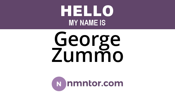 George Zummo
