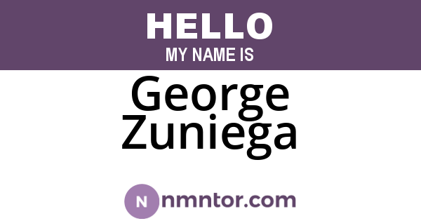 George Zuniega