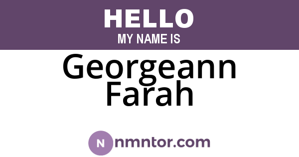 Georgeann Farah