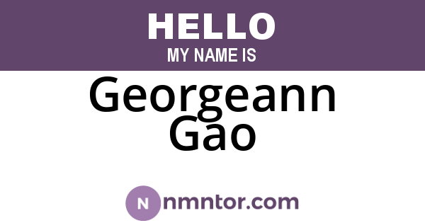 Georgeann Gao