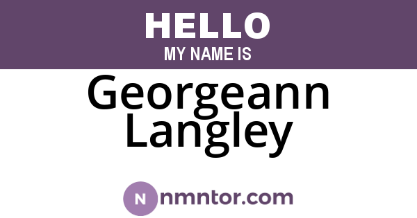 Georgeann Langley