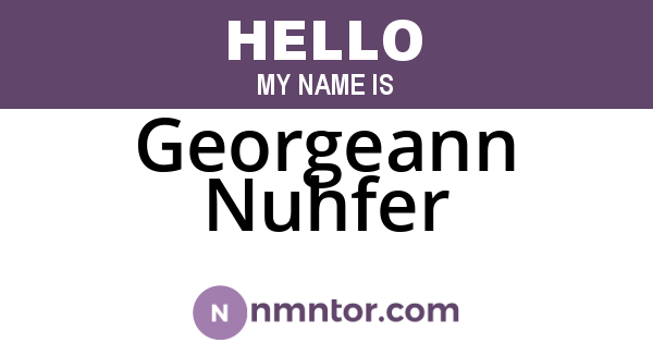 Georgeann Nuhfer