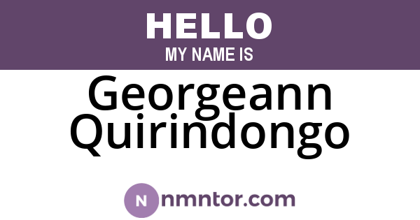 Georgeann Quirindongo