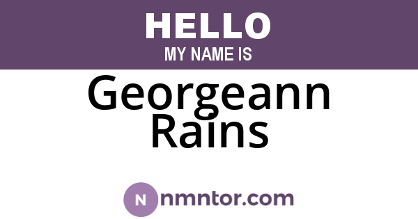 Georgeann Rains