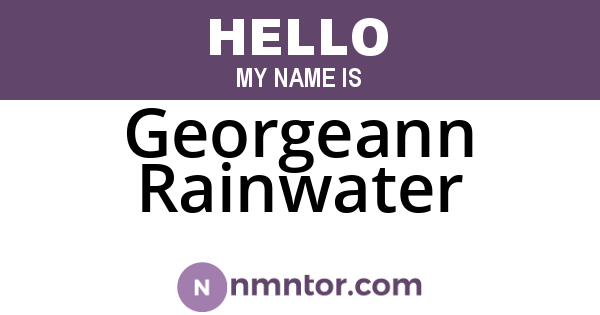 Georgeann Rainwater