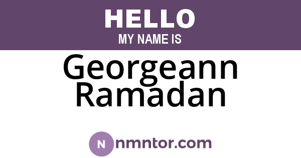 Georgeann Ramadan
