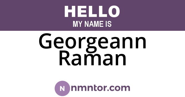 Georgeann Raman
