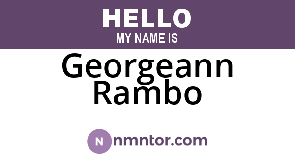 Georgeann Rambo