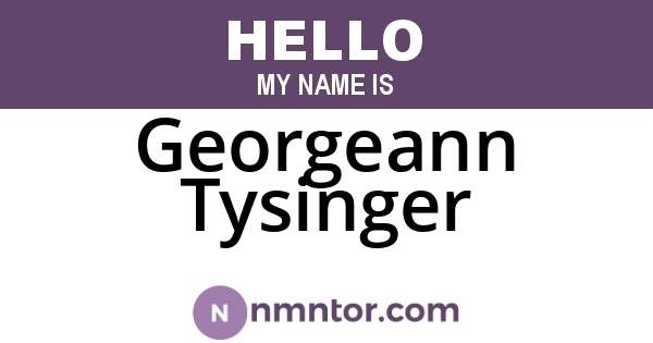 Georgeann Tysinger