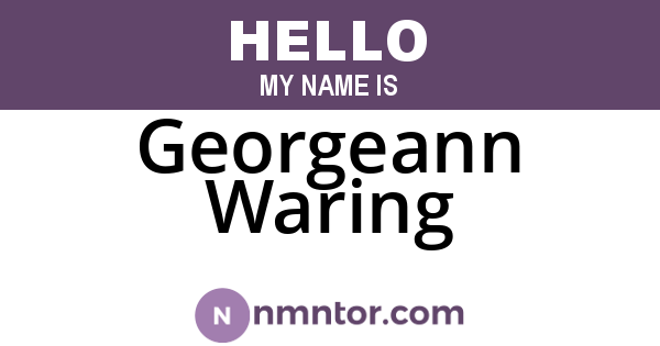 Georgeann Waring