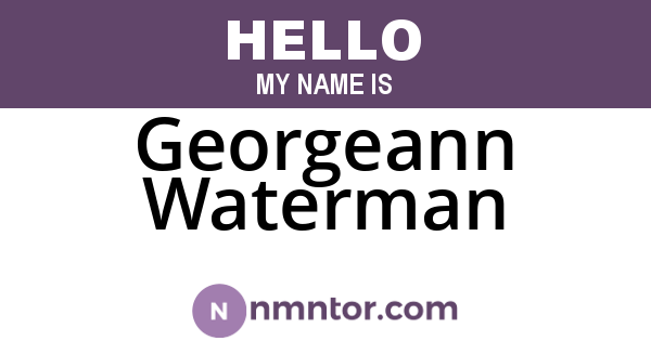 Georgeann Waterman