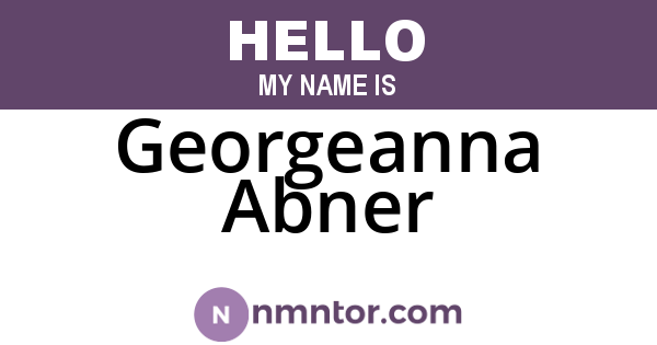 Georgeanna Abner