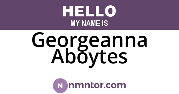 Georgeanna Aboytes