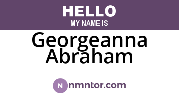 Georgeanna Abraham