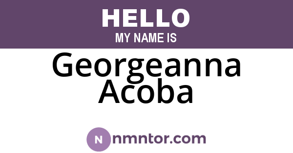 Georgeanna Acoba