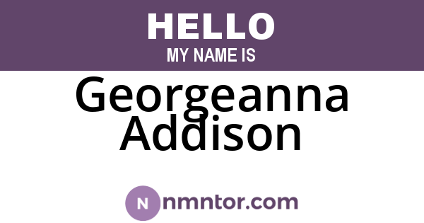 Georgeanna Addison