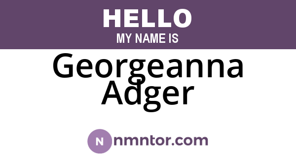 Georgeanna Adger