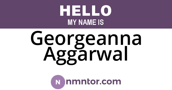 Georgeanna Aggarwal