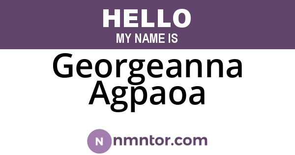 Georgeanna Agpaoa