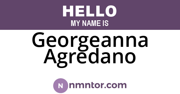 Georgeanna Agredano