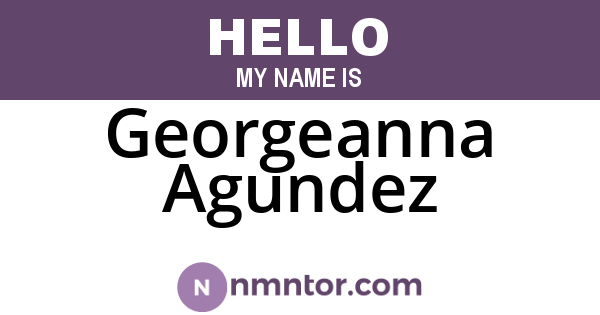 Georgeanna Agundez
