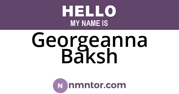 Georgeanna Baksh
