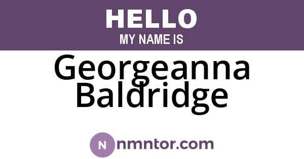 Georgeanna Baldridge