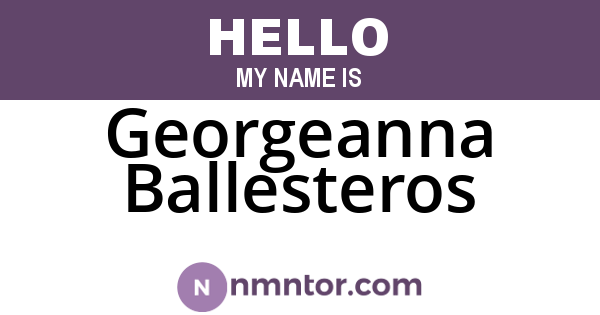 Georgeanna Ballesteros