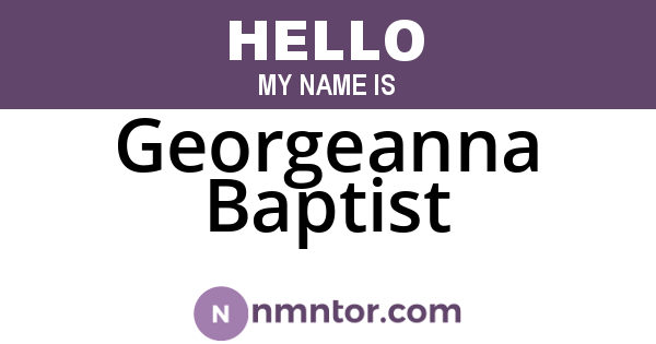 Georgeanna Baptist