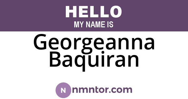 Georgeanna Baquiran