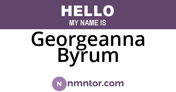 Georgeanna Byrum
