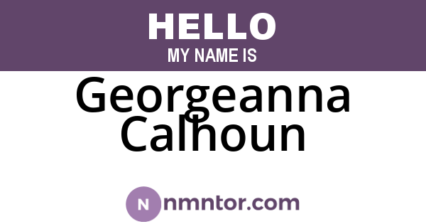 Georgeanna Calhoun