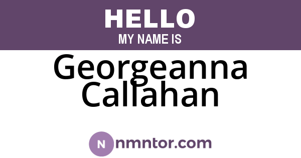 Georgeanna Callahan