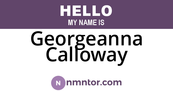Georgeanna Calloway