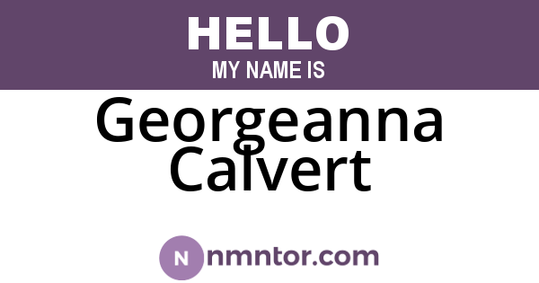 Georgeanna Calvert