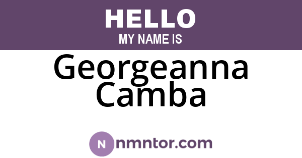 Georgeanna Camba