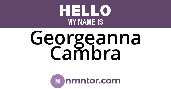 Georgeanna Cambra