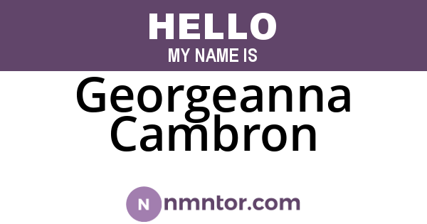 Georgeanna Cambron