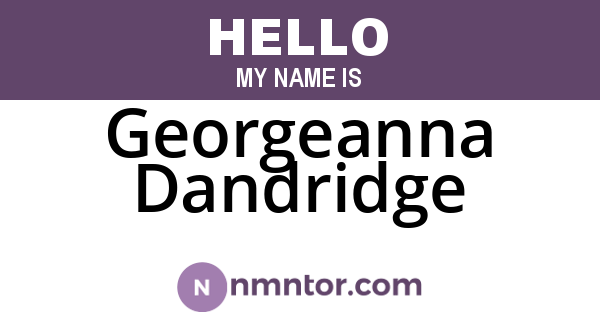 Georgeanna Dandridge