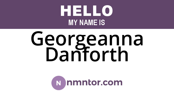 Georgeanna Danforth